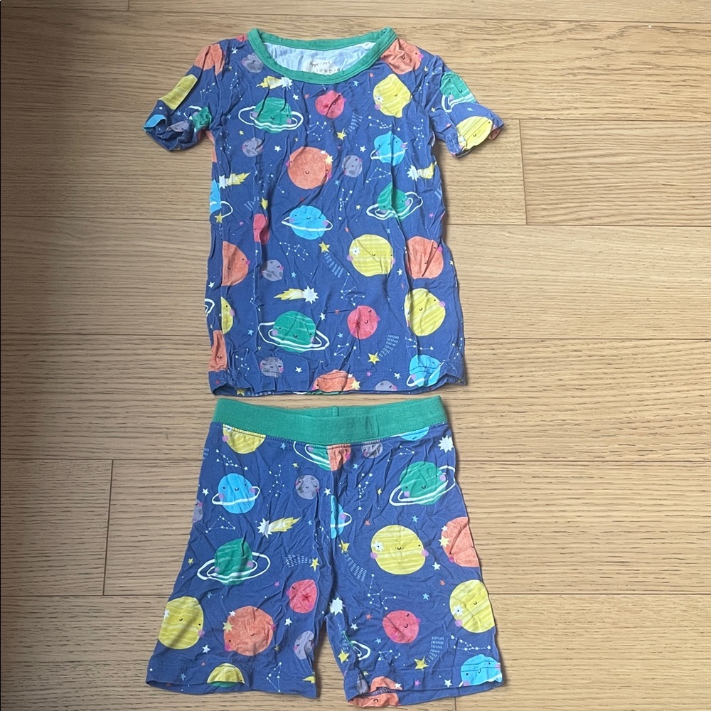 Little Sleepies Space Pajama Shorts Set Sz 3T!